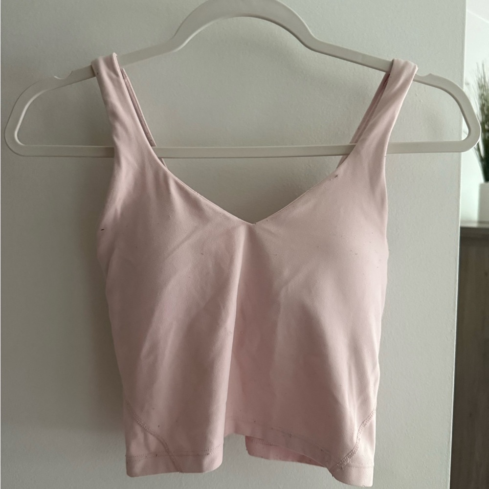 Lululemon Athletica align Pink Cropped Fitted Tank Top